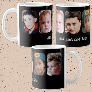 Taza De Café 5 photo collage add text black