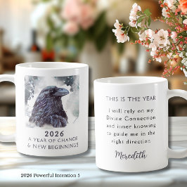 Taza De Café 5. Raven 2026 Year of Change Powerful Intention