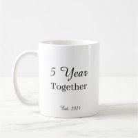 5 Year Anniversary Mug – First Wedding Anniversary
