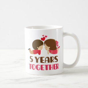 Taza De Café 5to Regalo del aniversario para ella