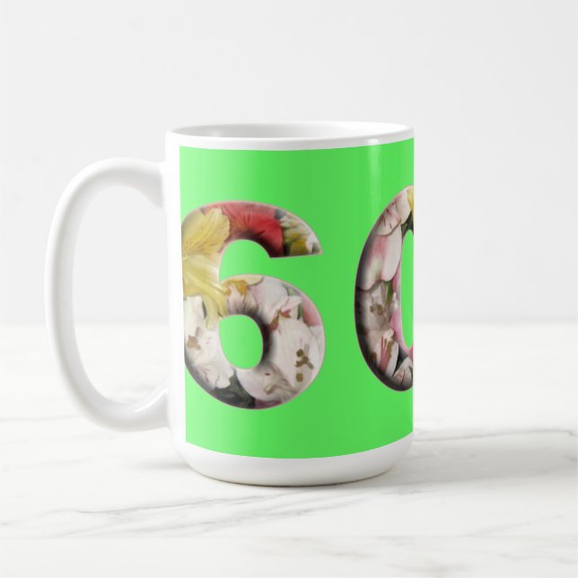 Taza De Café 60.º aniversario de aniversario de aniversario de  (Izquierda)
