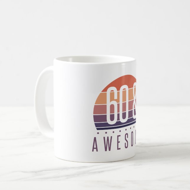 Taza De Café 60.º Atardecer Retro (Anverso izquierdo)