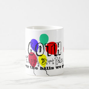 Taza De Café 60.º Humor de globos de cumpleaños