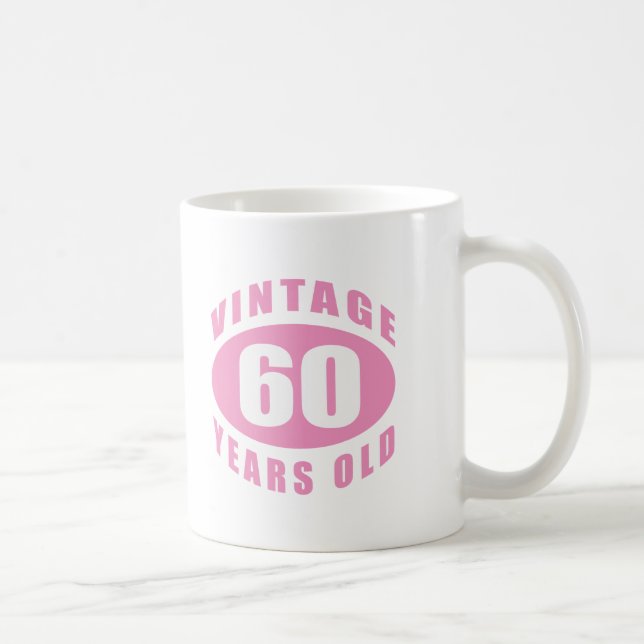 Taza De Café 60.º Regalo De Cumpleaños Para Ella (Derecha)