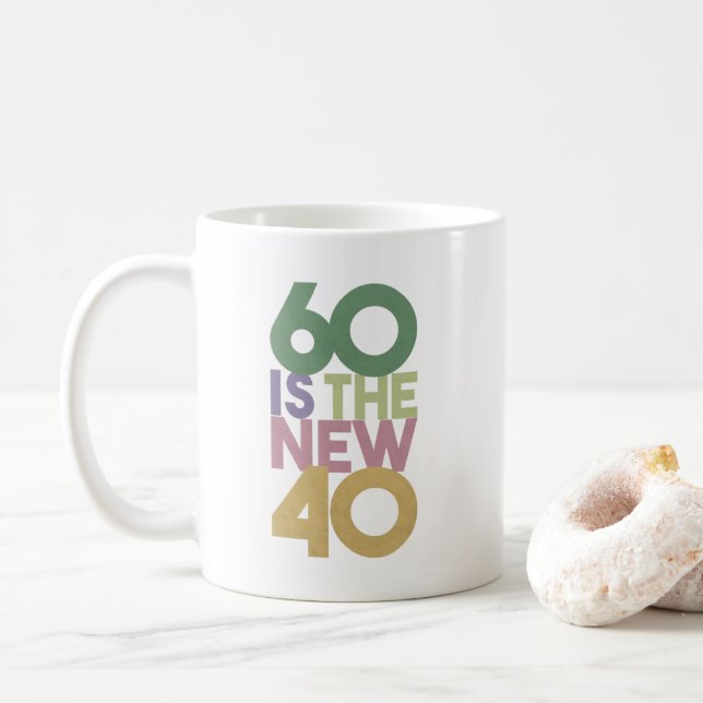 Taza De Café 60 es esencial el nuevo regalo de cumpleaños 40 -  (Con donut)