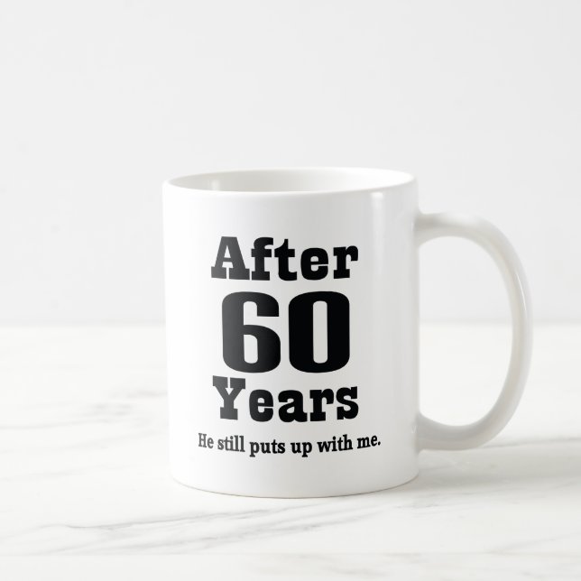 Taza De Café 60.o Aniversario (divertido) (Derecha)