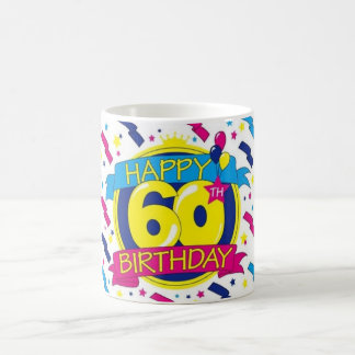 Taza De Café 60.o cumpleaños feliz