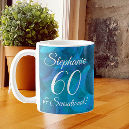Taza De Café 60 y el elegante y sensacional cumpleaños azul del