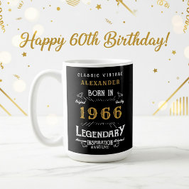 Taza De Café 60th Birthday 1966 Legendary Retro