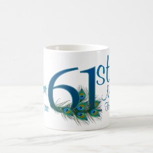 Taza De Café # 61 - 61.o aniversario de boda o 61.o cumpleaños