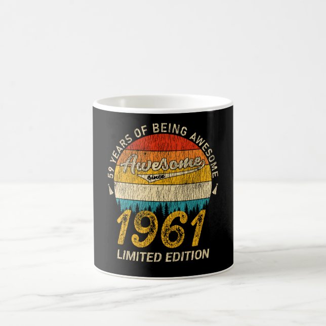 Taza De Café 64 años de edad 1961 Regalo retro asombroso de cum (Centro)