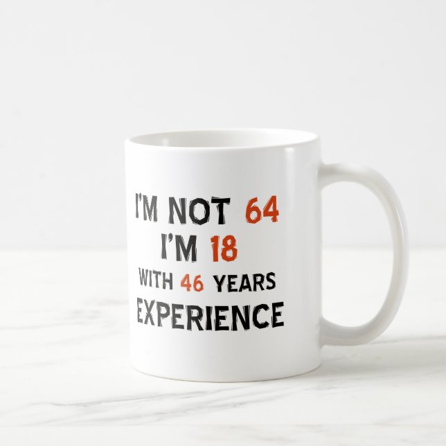 Taza De Café 64.os diseños del cumpleaños (Derecha)