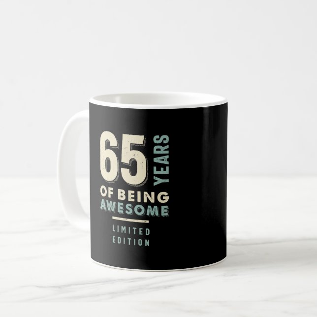 Taza De Café 65 Años De Ser Increíble - 65 Años (Anverso izquierdo)