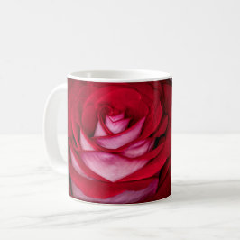 Taza De Café 6621-Rosa roja, blanca y rosa