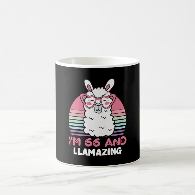 Taza De Café 66th Birthday Llamazing Llama 66 Year Old Birthday (Centro)