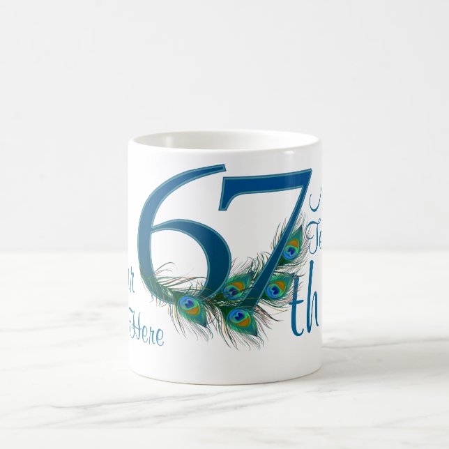 Taza De Café # 67 - 67.o aniversario de boda o 67.o cumpleaños (Centro)