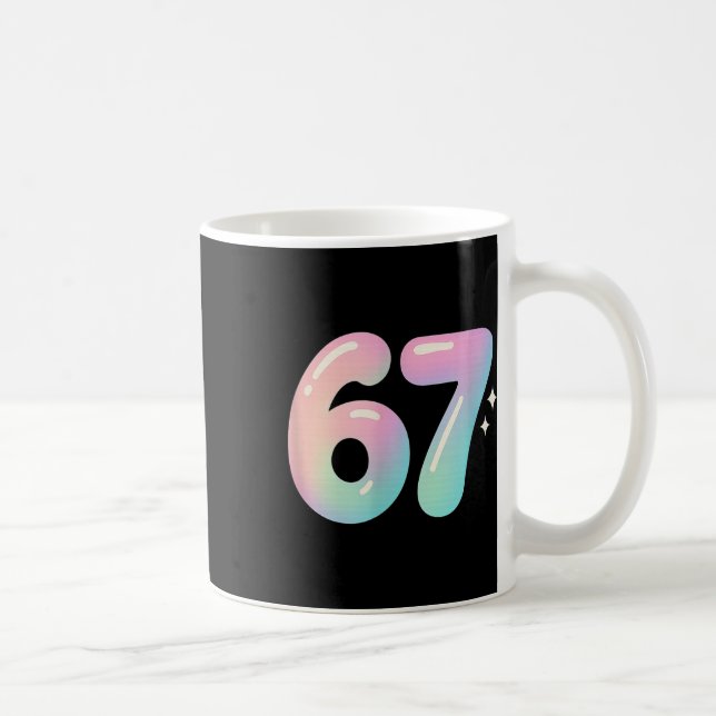 Taza De Café 67 Aura Energy Alpha Slang Meme de Internet  (Derecha)
