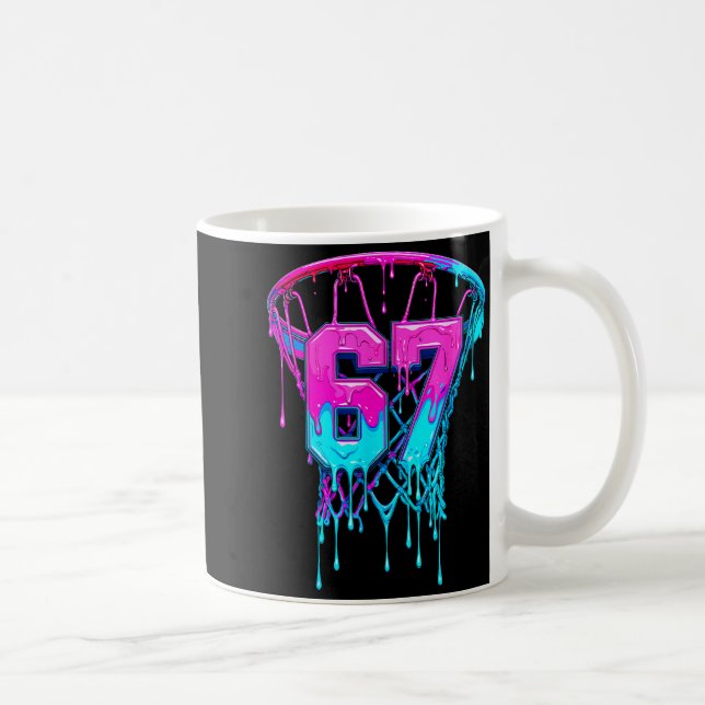 Taza De Café 67 Basketball Drip Six Seven Funny  (Derecha)