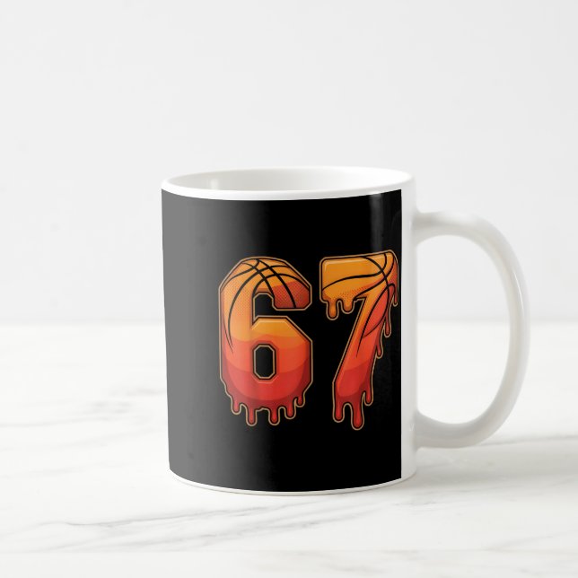 Taza De Café 67 Basketball Gen Alpha Slang Kids Drip Six Seven  (Derecha)