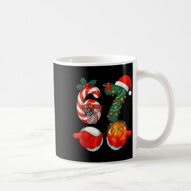 Taza De Café 67 Basketball Santa Six Seven Meme Christmas Srt M (Derecha)