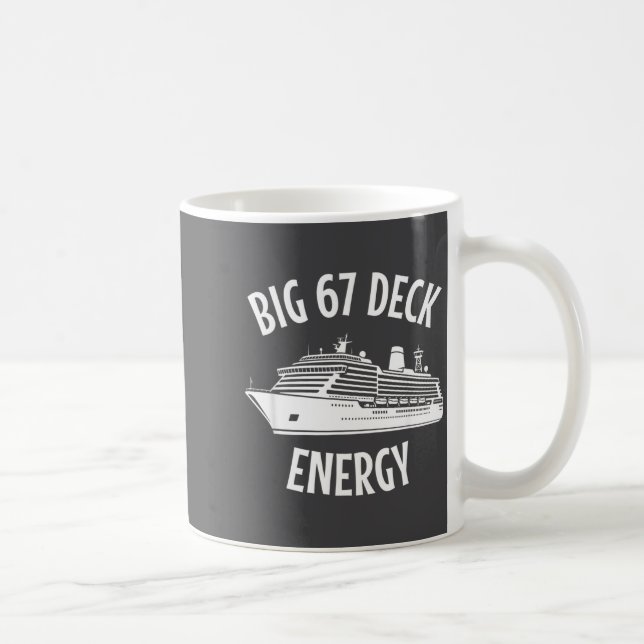 Taza De Café 67 Big Six Seven Deck Energy Brain Rot Gen Alpha C (Derecha)