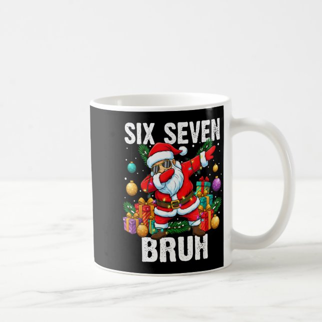 Taza De Café 67 Bruh Christmas Cool Dabbing Santa Six Seven Mem (Derecha)