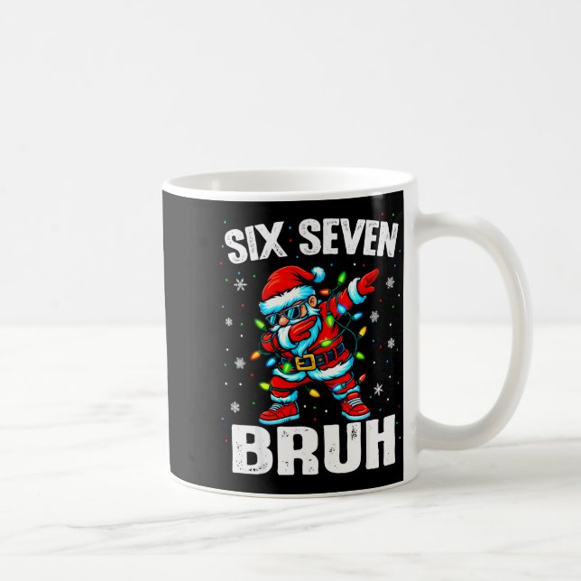 Taza De Café 67 Bruh Christmas Six Seven Meme Dab Santa  (Derecha)
