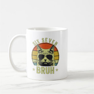 Taza De Café 67 Bruh Gato Meme Seis Siete 6 7 Niños Chicos Homb