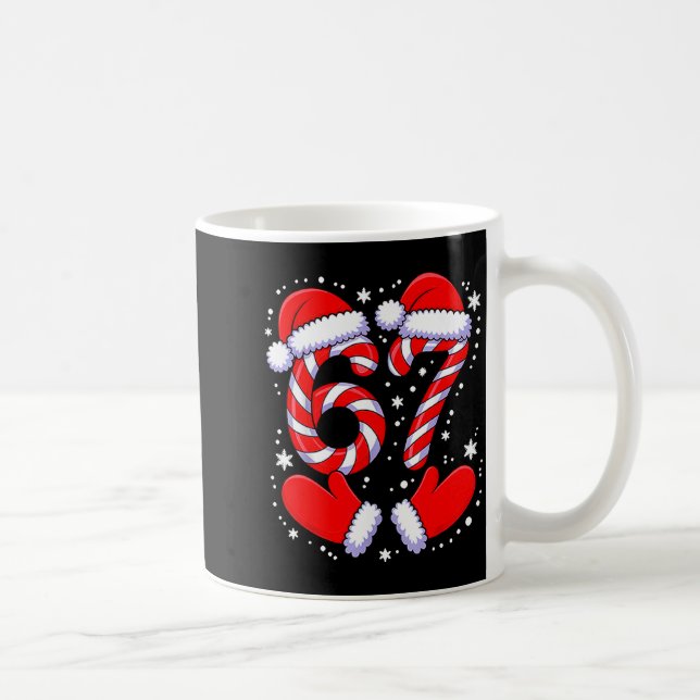 Taza De Café 67 Candy Canes Santa  (Derecha)