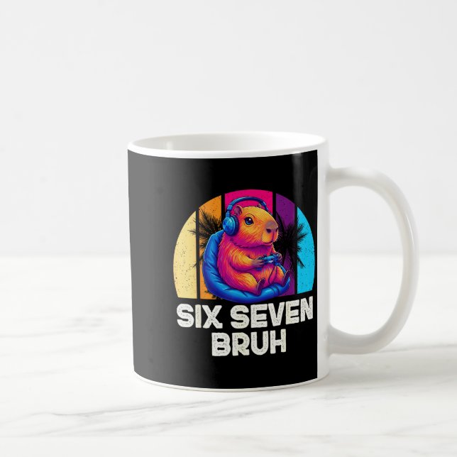 Taza De Café 67 Capybara Funny Six Seven Bruh Capybara Video Ga (Derecha)