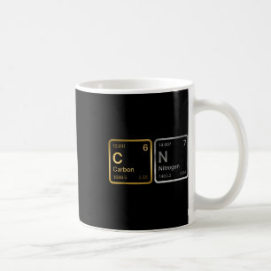 Taza De Café 67 Carbono Nitrógeno Ciencia Química Tabla Periódi