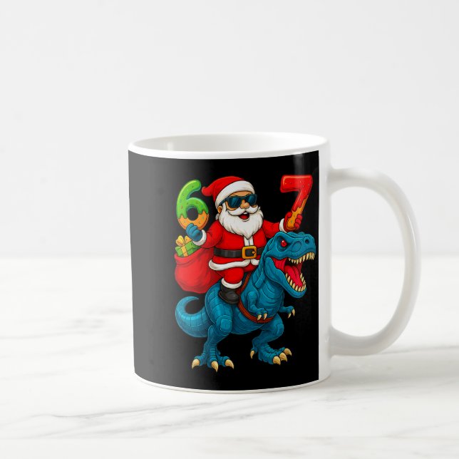 Taza De Café 67 Christmas 6 7 Meme Funny Santa Six Seven Xmas B (Derecha)