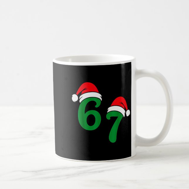 Taza De Café 67 Christmas 6 7 Meme Pajamas Holiday Gen Alpha Sl (Derecha)