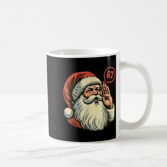 Taza De Café 67 Christmas Funny Six Seven Meme Brainrot Santa C (Derecha)