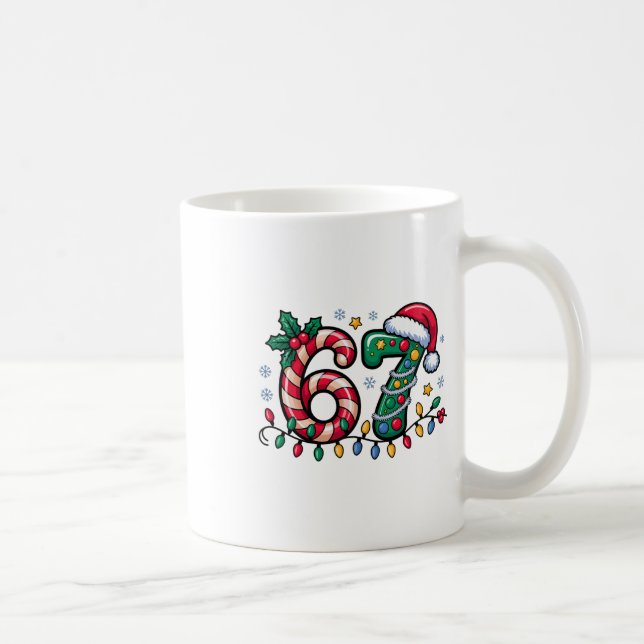 Taza De Café 67 Christmas Meme Six Seven Xmas Funny Boys Girls  (Derecha)