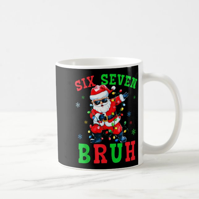 Taza De Café 67 Christmas Six Seven Bruh Meme Santa Dabbing Chr (Derecha)
