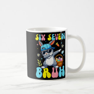 Taza De Café 67 Conejo de Pascua Seis Siete Bruh Bunny Dabbing