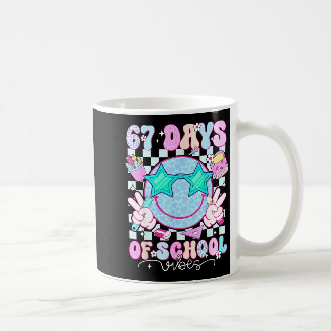 Taza De Café 67 Days Of School Vibes Meme 100th Day Of School S (Derecha)