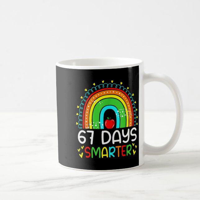 Taza De Café 67 Days Smarter School Rainbow Teacher Days Smarte (Derecha)