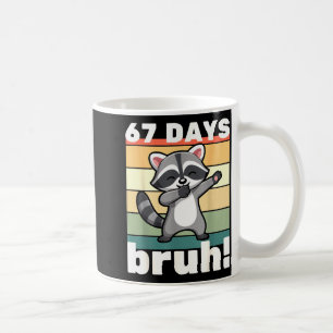 Taza De Café 67 Días De Colegio Bruh Funny Meme Chicos Niños Da