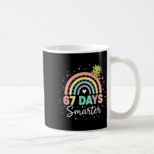 Taza De Café 67 Días Más Inteligente Dragón Divertido Arcoíris 
