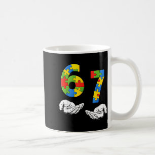 Taza De Café 67 divertido meme de conciencia del autismo de sei