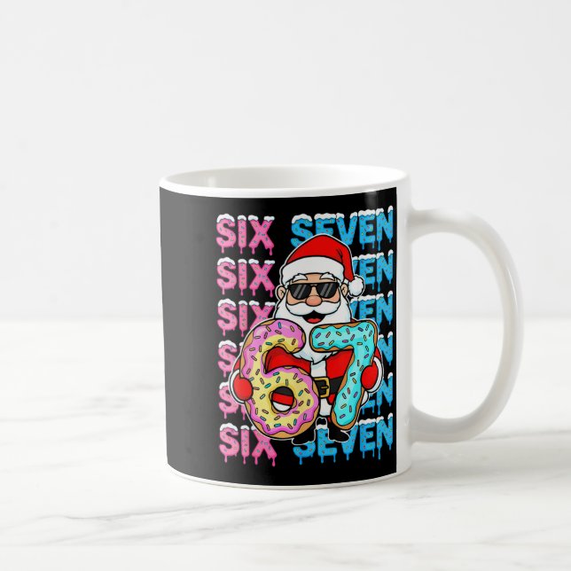 Taza De Café 67 Donut Christmas Funny Six Seven Meme Santa Kids (Derecha)