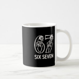 Taza De Café 67 Esqueleto Divertido Seis Siete Gen Alfa Hallowe
