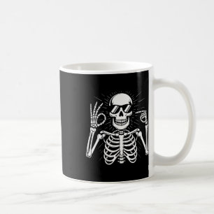 Taza De Café 67 Esqueleto Seis Siete Halloween