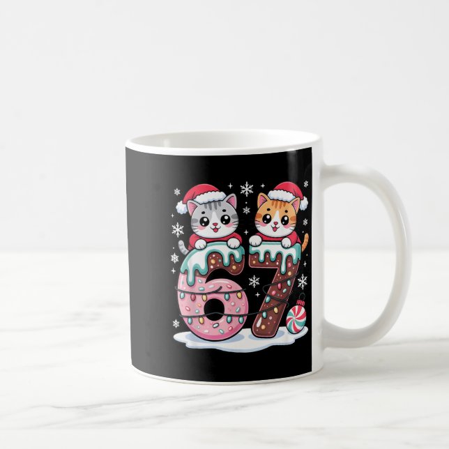 Taza De Café 67 Funny Meme Kawaii Cats Christmas Ice Cream Drip (Derecha)