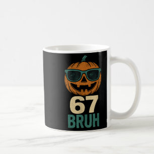 Taza De Café 67 Halloween Bruh Calabaza 6-7 Meme Gen Alpha Jerg