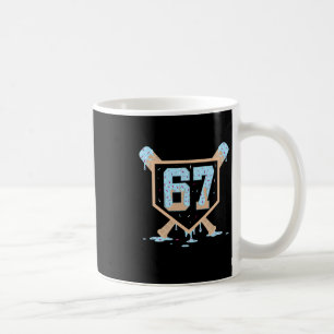 Taza De Café 67 Helado Goteo Bysebyll Meme Divertido Seis Siete
