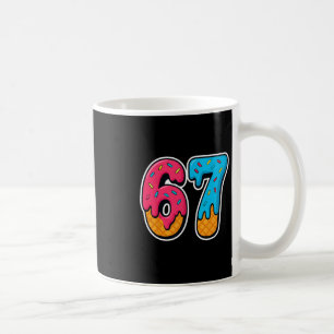 Taza De Café 67 Helado Goteo Divertido Seis Siete Gen Alpha Mem
