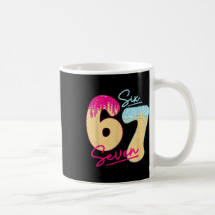 Taza De Café 67 Helado Goteo Meme Divertido Seis Siete Gen Alph
